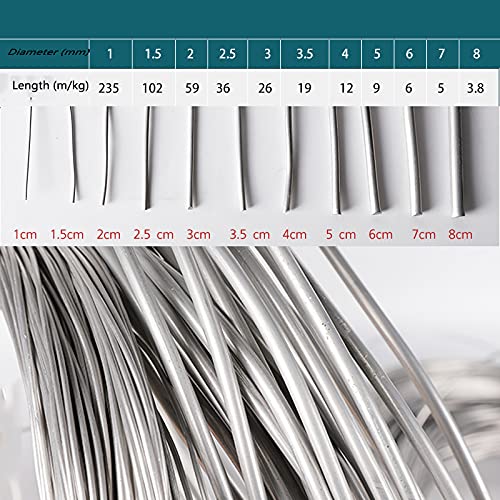 2mm Aluminum Gardening Wire - 0.5KG (59m) for Plant Support, DIY Crafts & Home Decor - Durable Flexible White Metal Wire for Vine Training, Floral Arrangements & Outdoor Projects