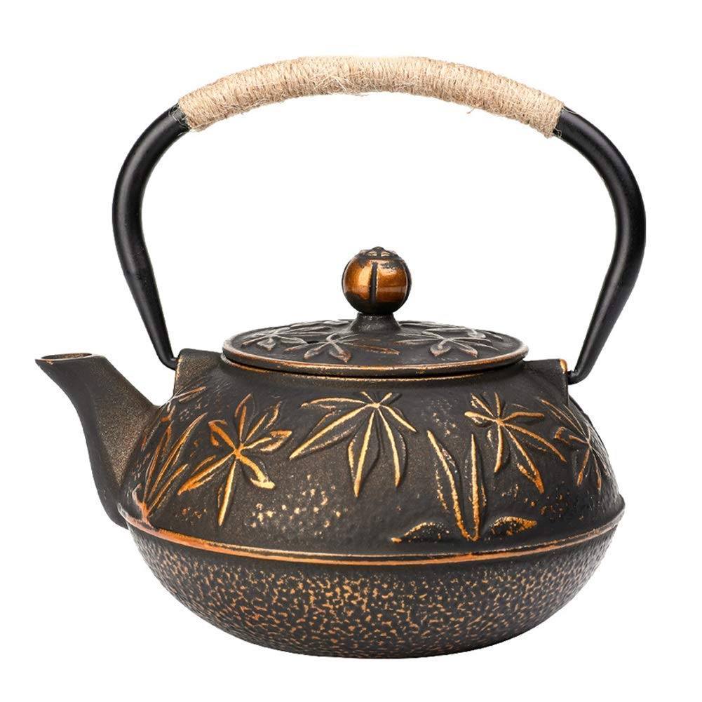 JHSHENGSHI Japanese Style Cast Iron Teapot - 900ml Enameled Tetsubin Tea Kettle with Stainless Steel Filter, Rust-Proof Interior for Electric/Stove Heating - Perfect for Home Tea Ceremony, Office Use & Gift Giving