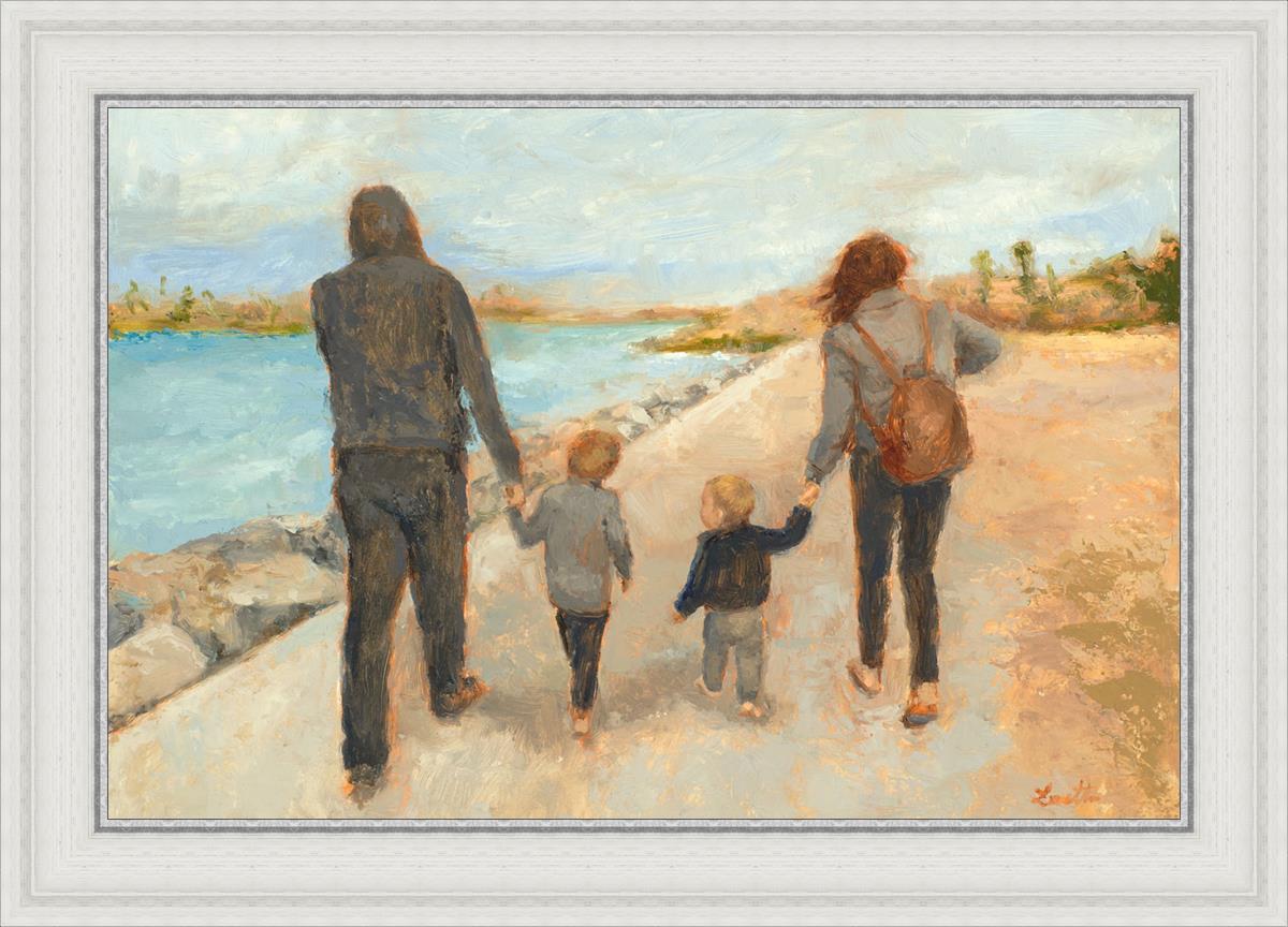 Family Walk On The Beach - Comfortable & Stylish Beach Sandals for Women, Men and Kids | Perfect for Summer Vacations, Seaside Strolls and Outdoor Adventures