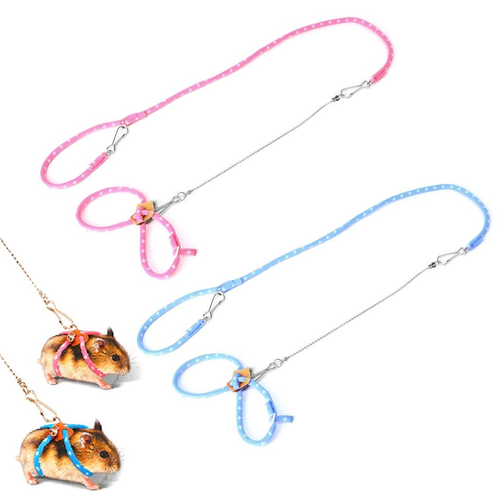 PULABO Adjustable Small Pet Harness for Ferrets, Hamsters, Rabbits & Squirrels - Escape-Proof Walking Leash (1 Pack) | Perfect for Outdoor Adventures, Park Walks & Pet Training Sessions