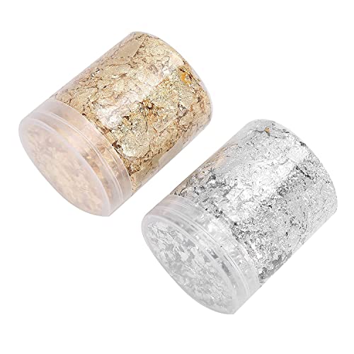 Premium Gold Nail Foil - 2 Pack Nail Art Foil Sheets for Acrylic Nails, Resin Jewelry & DIY Nail Designs | Perfect for Salon, Home Manicure & Nail Art Enthusiasts