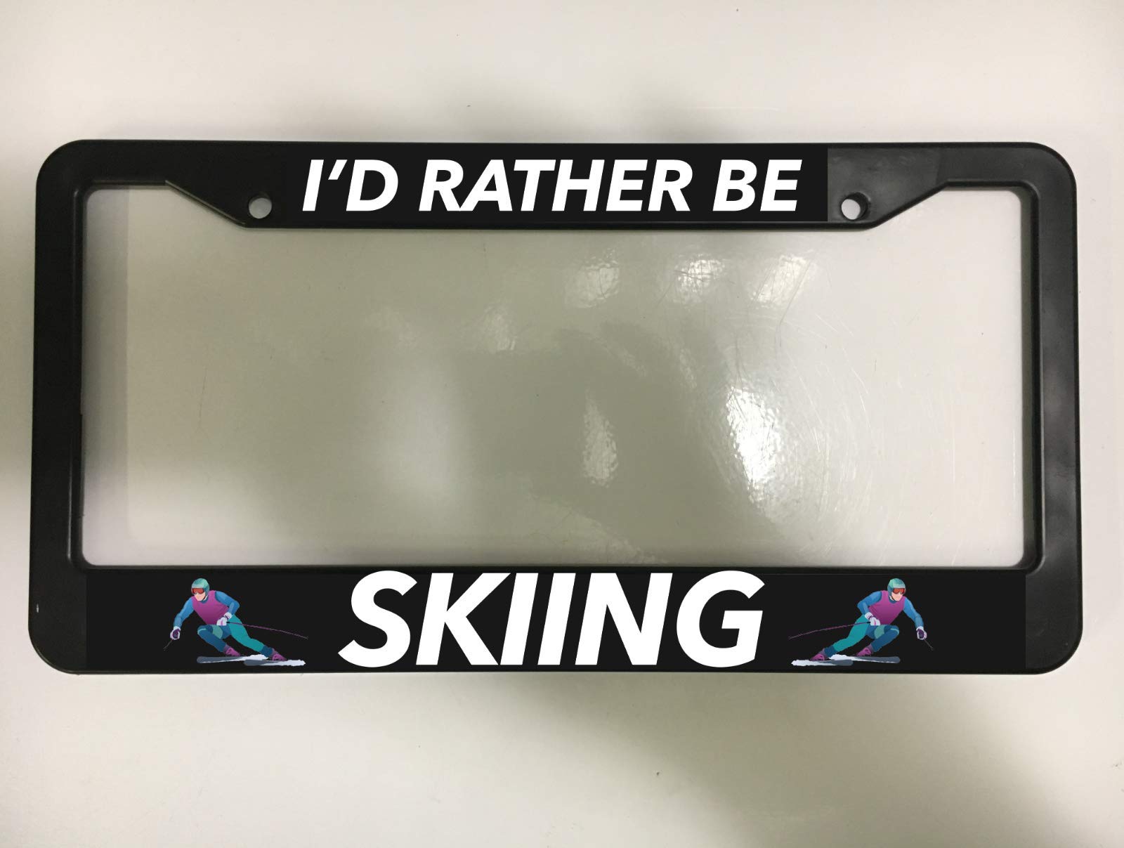 CARTO Rather BE Skiing SKI Alpine Winter Sport License Plate Frame for Car & Truck – Durable Auto Accessory for Ski Enthusiasts | Perfect for Ski Resorts, Winter Road Trips & Snow Adventures