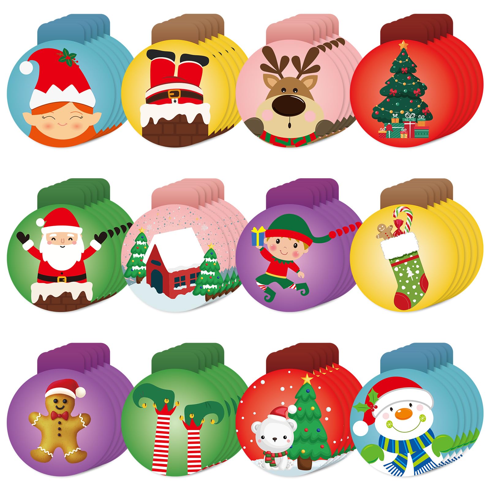 60 Pcs Christmas Mini Notepads - Small Holiday Pocket Notepads with Snowball, Snowman & Santa Designs - Perfect for Xmas Party Favors, Kids Goodie Bags, Stocking Stuffers & Office Gift Exchanges
