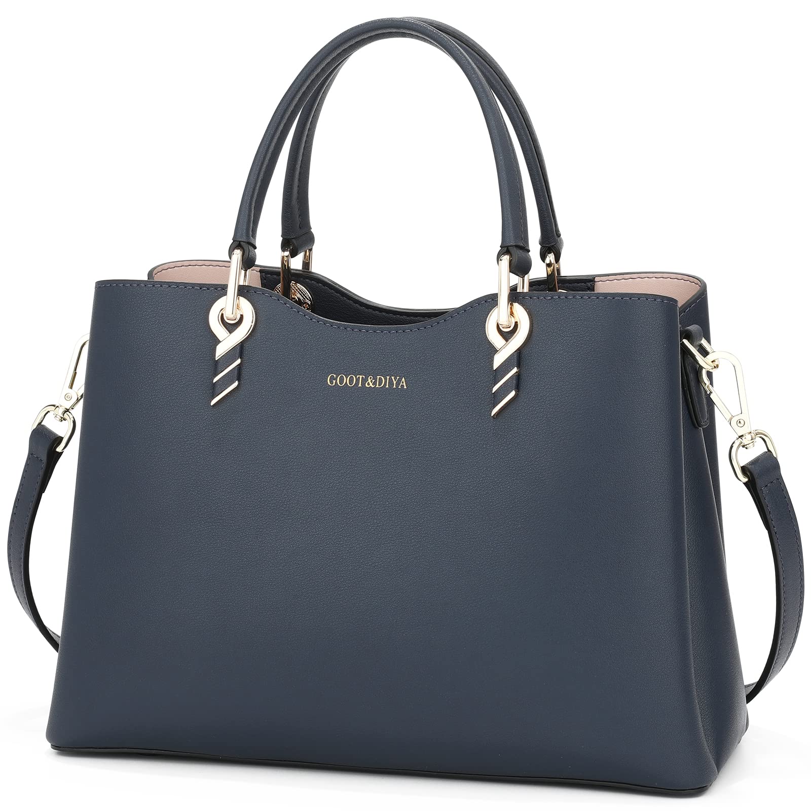 GOOT&DIYA Women's Genuine Leather Handbags - Fashionable Top Handle Satchel Shoulder Tote Purse for Ladies | Perfect for Work, Travel & Daily Use