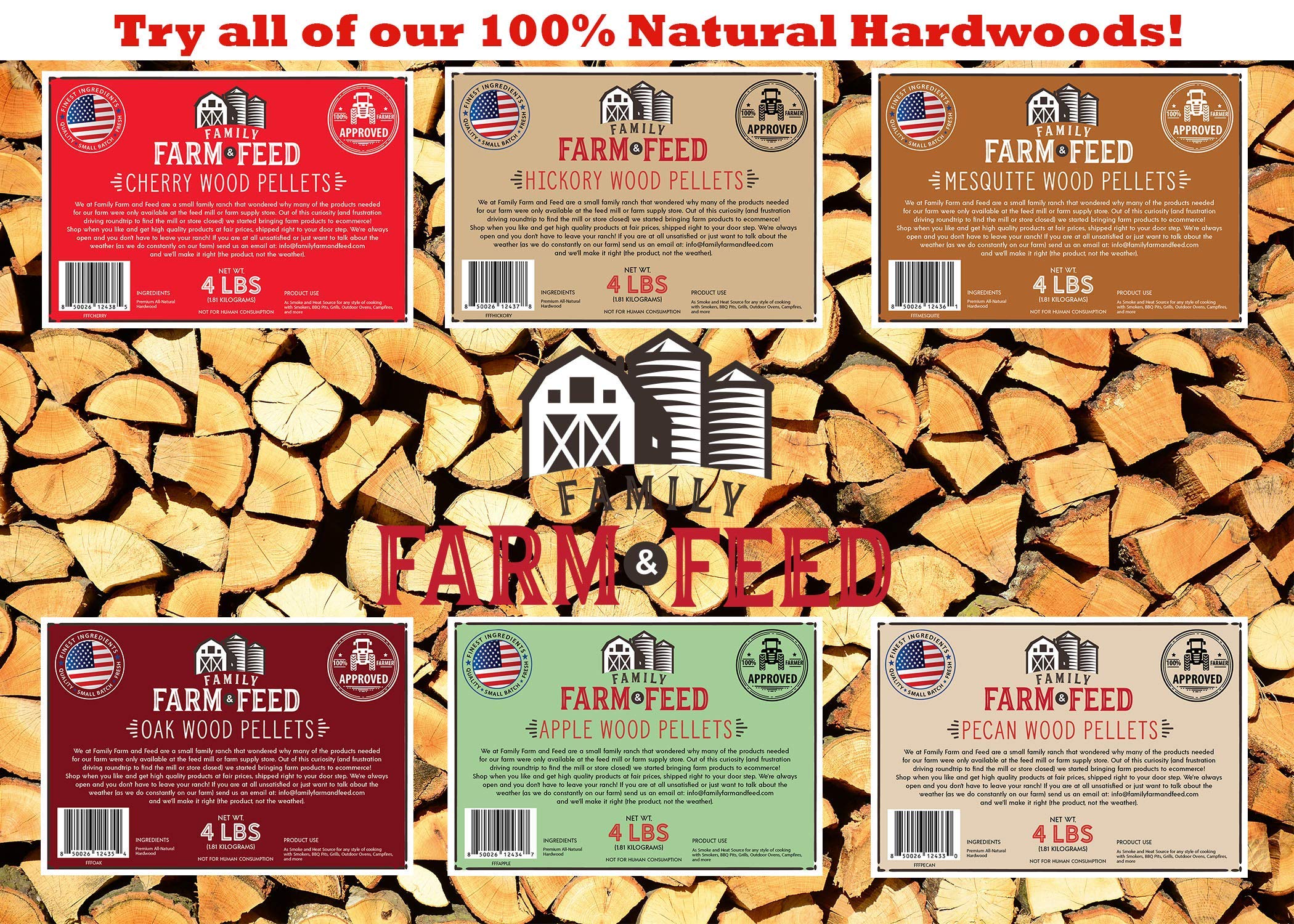 Premium Hickory Wood Pellets for BBQ, Grilling, Smoking & Baking - 4lb Bag | Natural Hardwood Flavor | Perfect for Backyard BBQs, Camping & Outdoor Cooking