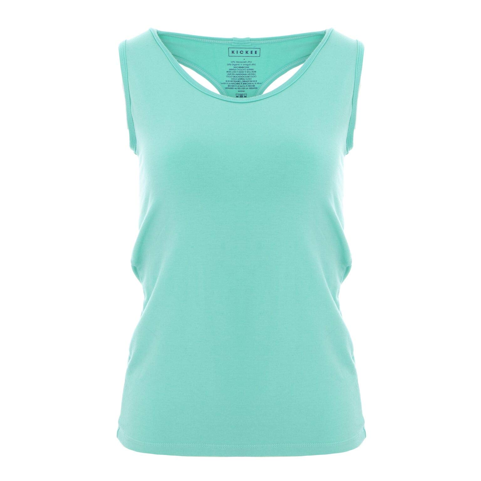 KICKEE Women's Solid Performance Jersey Tank Top - Breathable Moisture-Wicking Workout Shirt for Yoga, Running & Gym - Comfortable Athletic Activewear