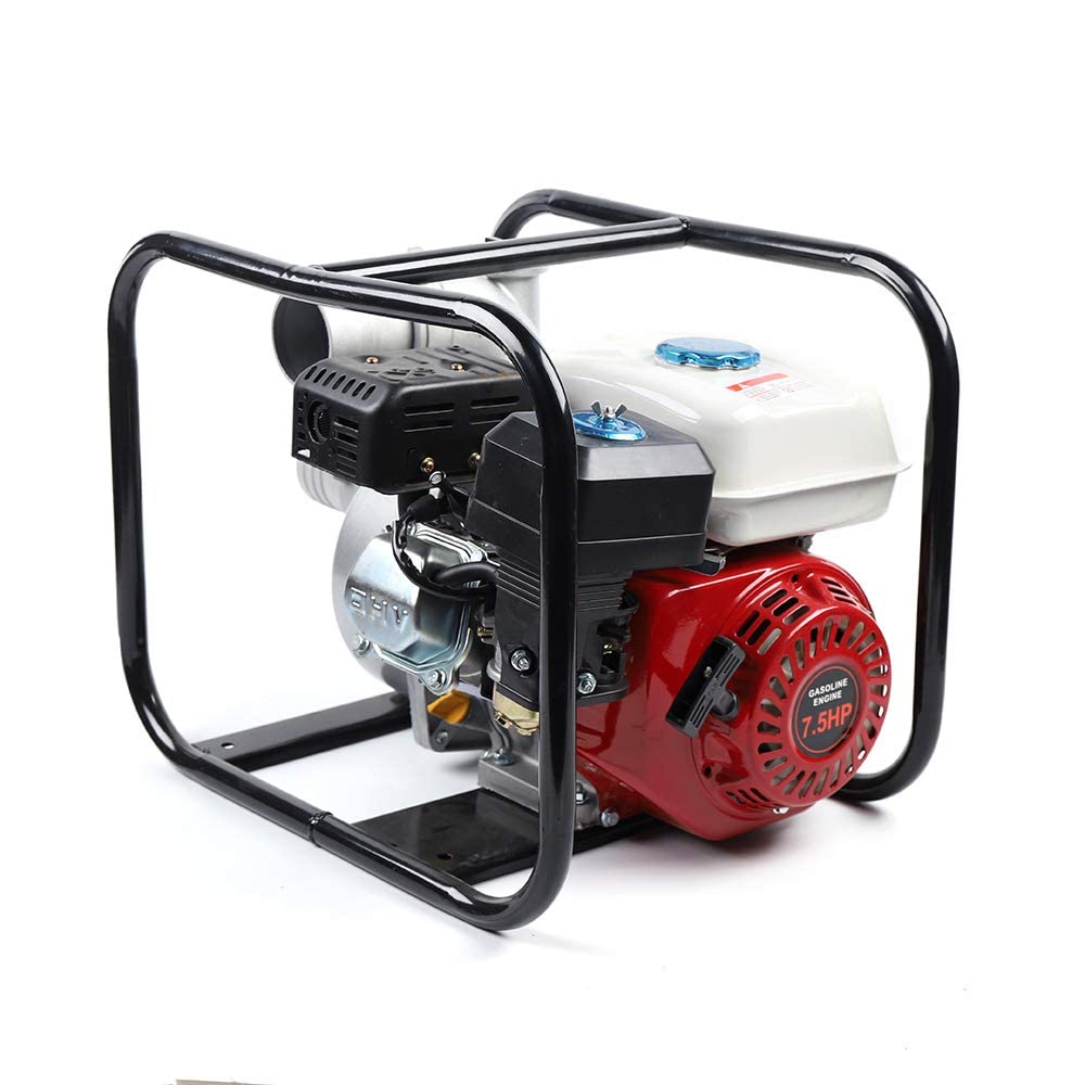 **DNYSYSJ 7.5HP 210CC 4-Stroke Gasoline Water Pump - High Pressure Portable Gas Water Pump for Landscaping, Gardening, Irrigation & Farm Use - 3