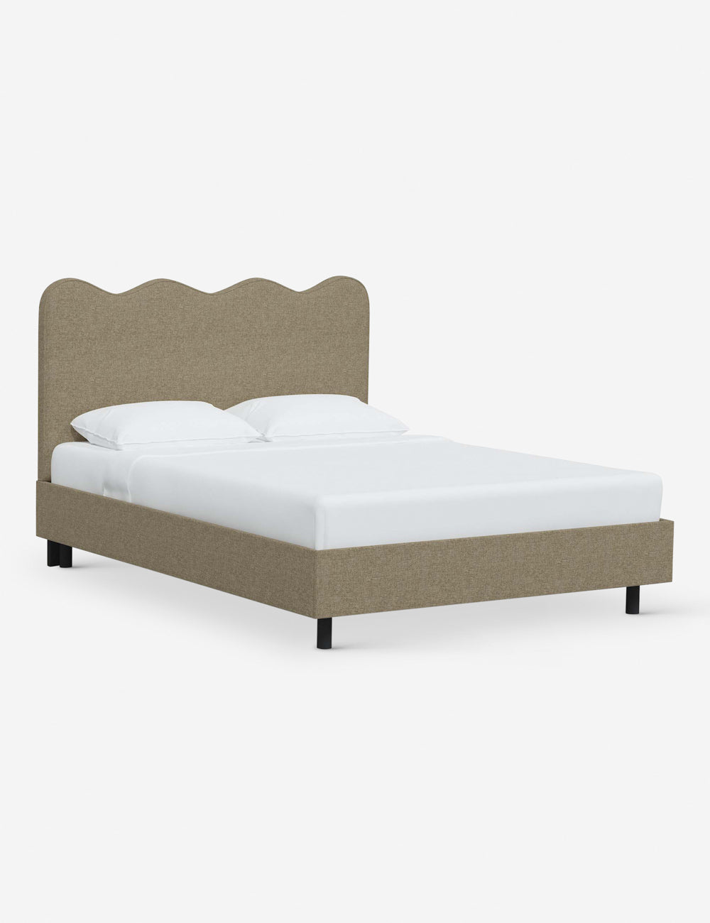 Modern Clementine Platform Bed Frame - Queen Size, Wooden Slat Support, Sturdy & Minimalist Design - Perfect for Bedrooms, Guest Rooms & Small Spaces