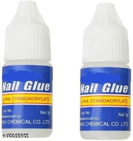 Best Nail Glue for Artificial Nails - 2 Pack Super Strong & Quick Dry Nail Adhesive - Perfect for Acrylic Nails, Press On Nails & Nail Art Extensions