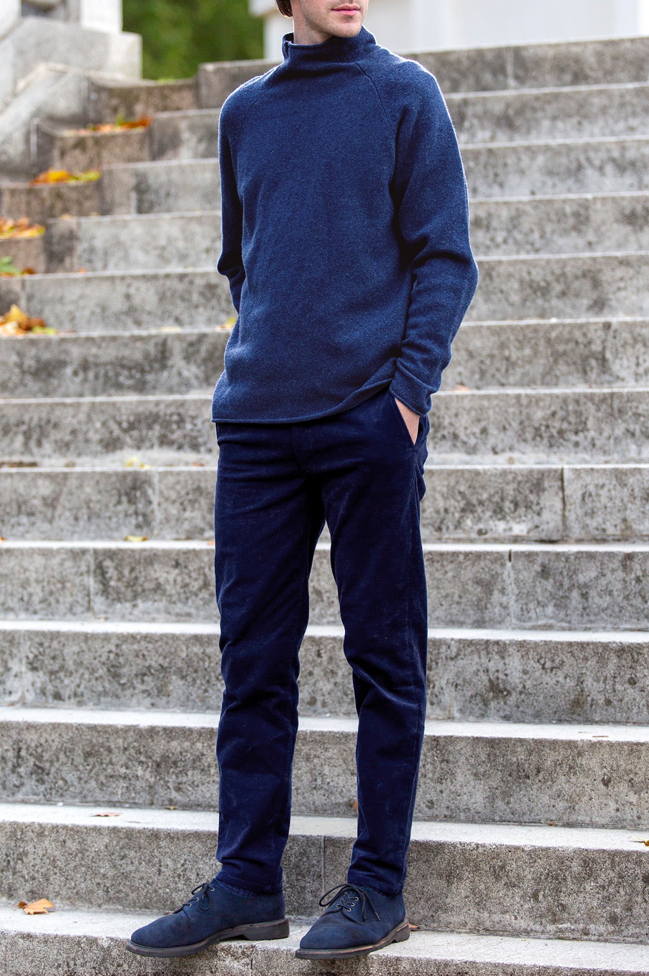 Men's Navy Corduroy Pants - Comfortable & Stylish Casual Trousers for Everyday Wear