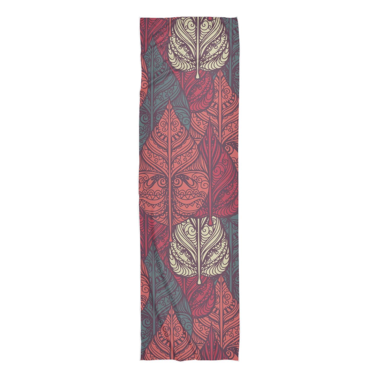 Fast Drying Travel & Camping Towel - Lightweight Gym & Yoga Towel for Women, Quick Dry Sports Towel for Running, Hiking, Hot Weather - Ethnic Leaf Pattern Design - Perfect for Workouts, Beach & Outdoor Activities