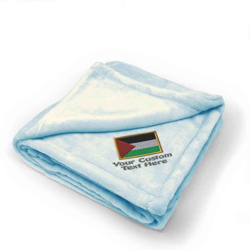 Custom Embroidered Baby Blankets for Boys & Girls - Soft Nursery Bedding with Palestinian Design - Perfect for Cribs, Strollers & Gift Giving