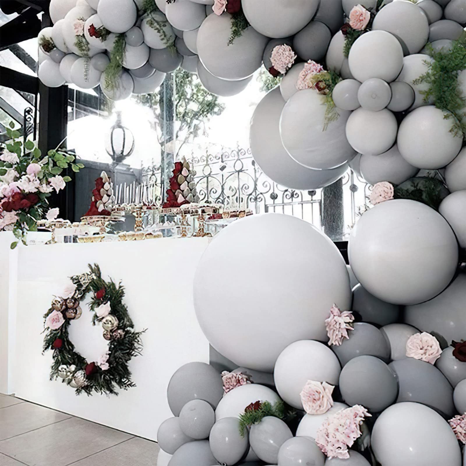 51 Pcs 12 Inch Matte Gray Balloons for Garland & Arch - PartyWoo Premium Grey Balloons Set for Birthday, Wedding, Baby Shower Decorations - Perfect for Indoor/Outdoor Party Backdrops, Photo Booth Props & Event Centerpieces (Gray-Y71)