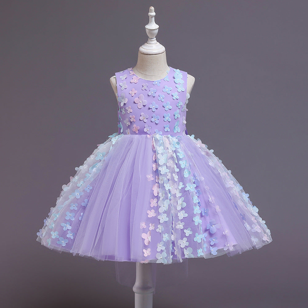 Easter Baby Girl Dress - Princess Party Dress with Sweet Sleeveless Applique & Puffy Design for Toddler Girls | Perfect for Easter Celebrations, Birthday Parties & Special Occasions