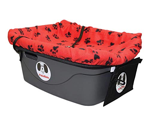 Red with Black Paw Prints Fleece