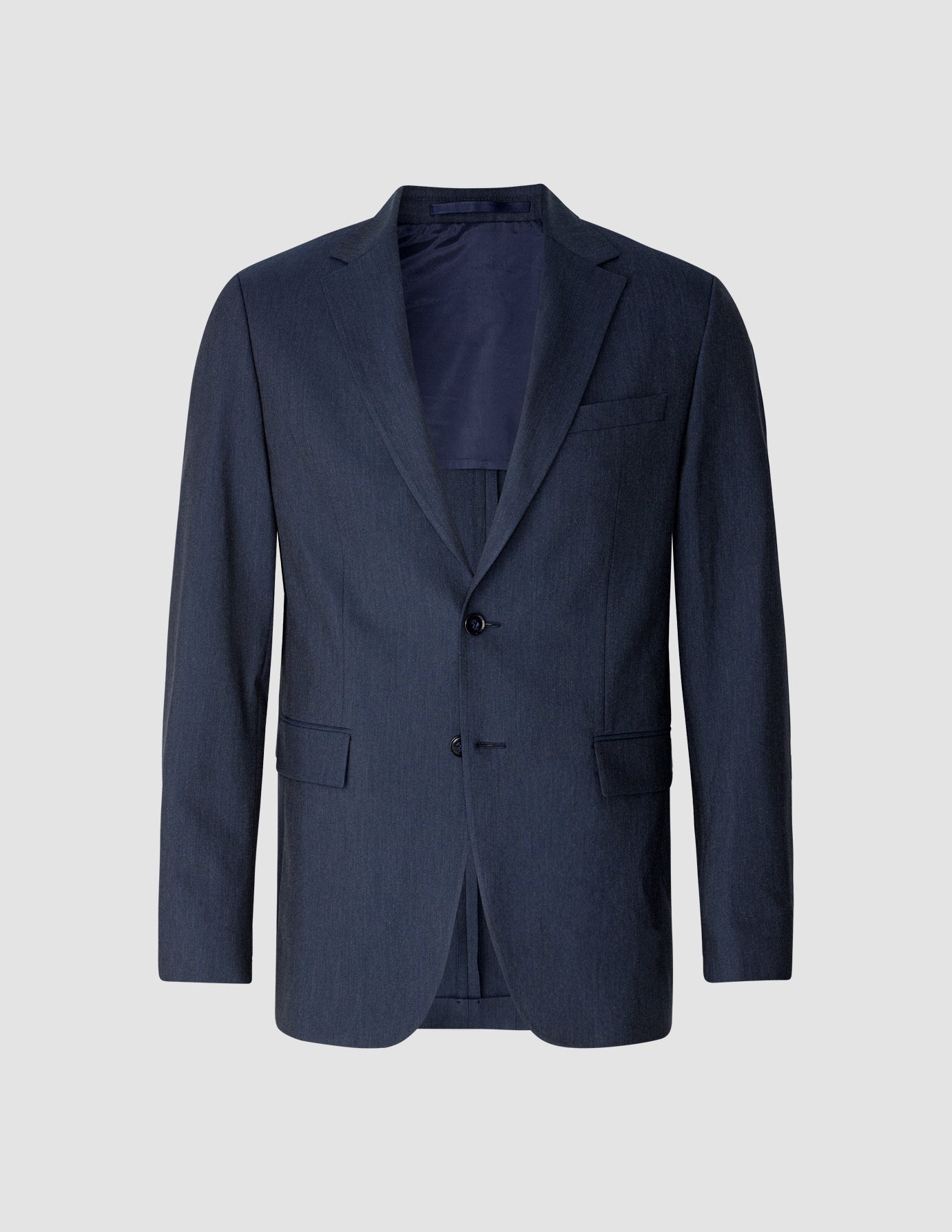 Premium Navy Melange Suit for Men - Business Formal Wear & Office Attire - Perfect for Weddings, Interviews, and Professional Events