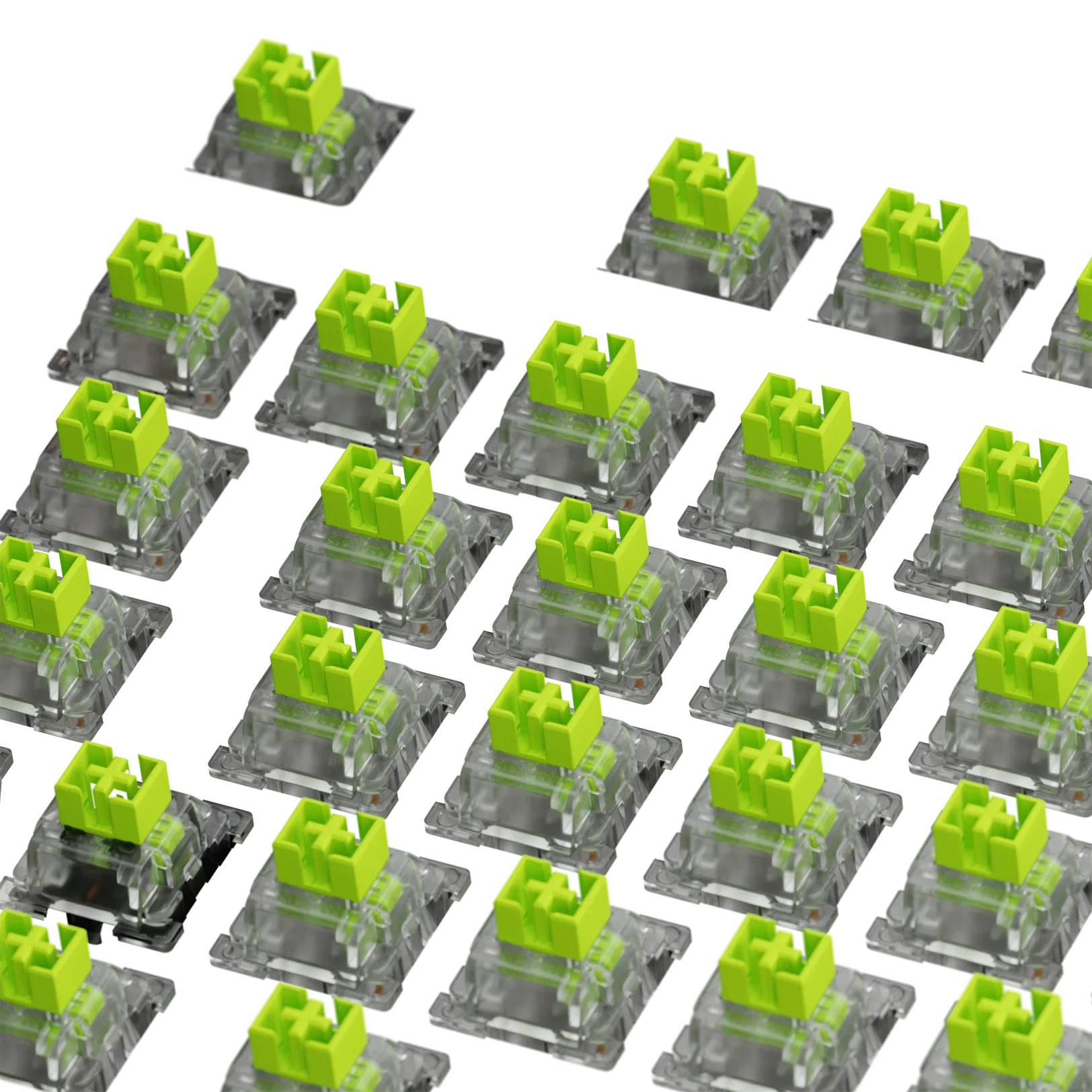 Glorious Raptor HE ISO 100 Mechanical Keyboard Switches - Linear Feel for Gaming & Typing | Compatible with Custom Keyboards & PC Builds