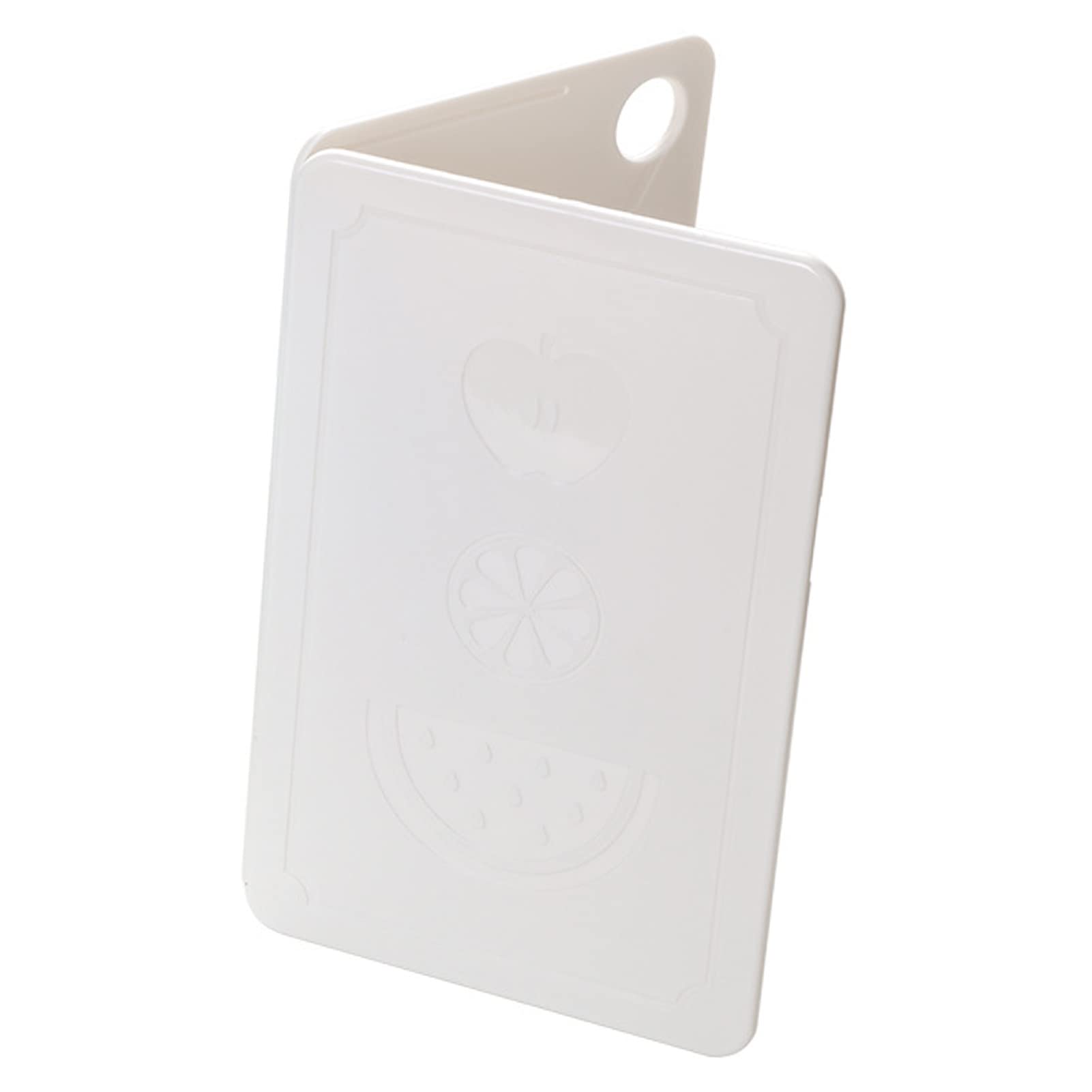 Foldable Plastic Cutting Board for Fruits & Vegetables - Portable Chopping Board for Kitchen, Camping, Picnic & Outdoor Use (Nordic Rice White, 20x12.5x0.8cm) - Perfect for Meal Prep, BBQ, Travel & Small Space Cooking