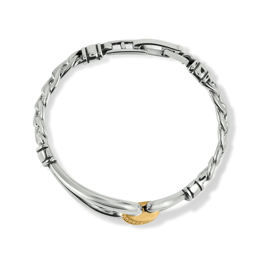 Meridian Suez Two Tone Bracelet for Women - Elegant Gold & Silver Cuff Bangle - Perfect for Casual Wear, Office & Special Occasions