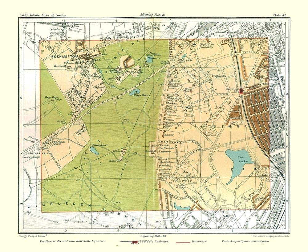 Vintage 1904 Wimbledon Park London England Poster Print by Philip - 24 x 18 Inch Multicolor Wall Art Decor | Perfect for Tennis Lovers, British Theme Rooms & Historical Home Decor