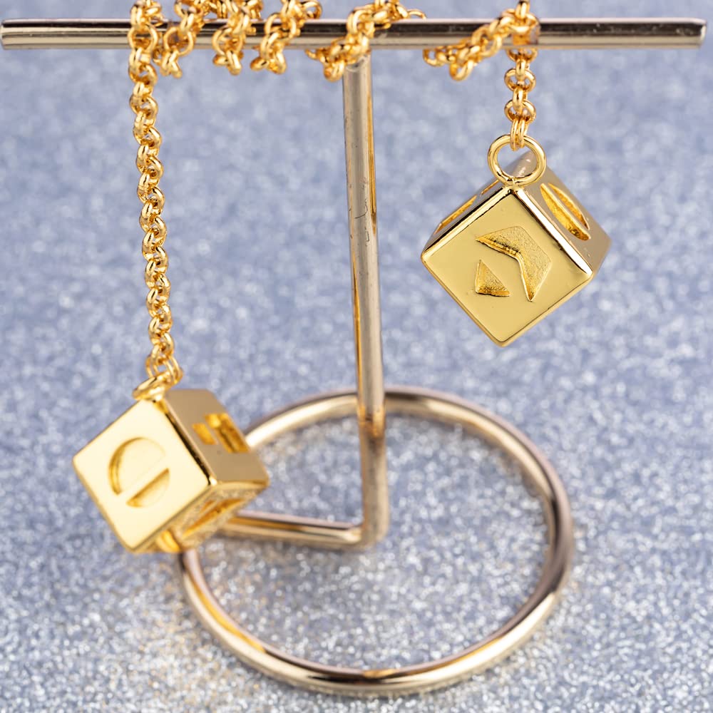 Han Solo Lucky Dice Keychain - Premium Sabacc Gold Dice with High Hardness & Copper Finish | Perfect for Star Wars Fans, Cosplay, and Gaming Accessories