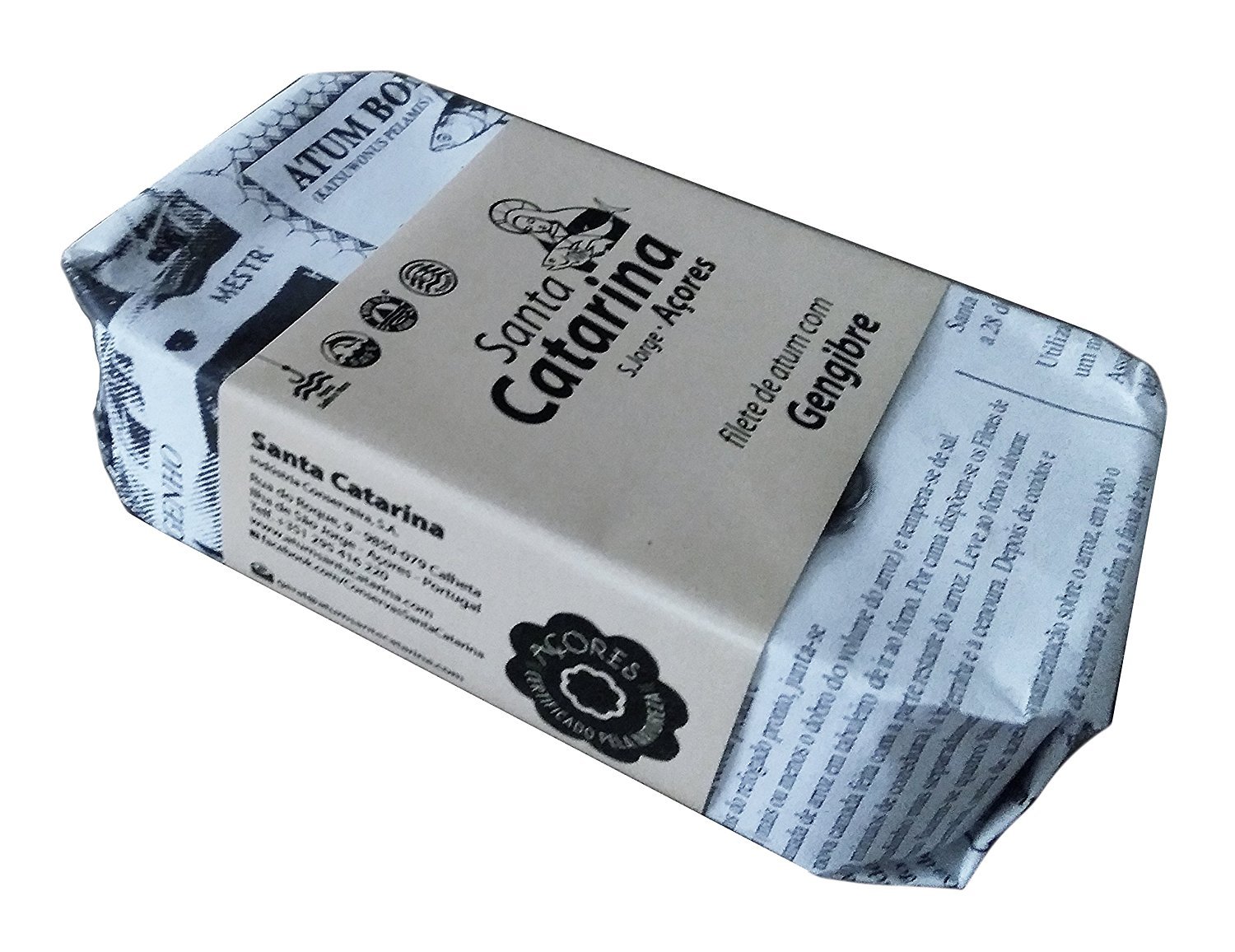 Premium Atum Santa Catarina Tuna Fillet in Olive Oil with Ginger - Wild Caught, High Protein, Keto & Paleo Friendly - Perfect for Salads, Sandwiches & Healthy Meal Prep