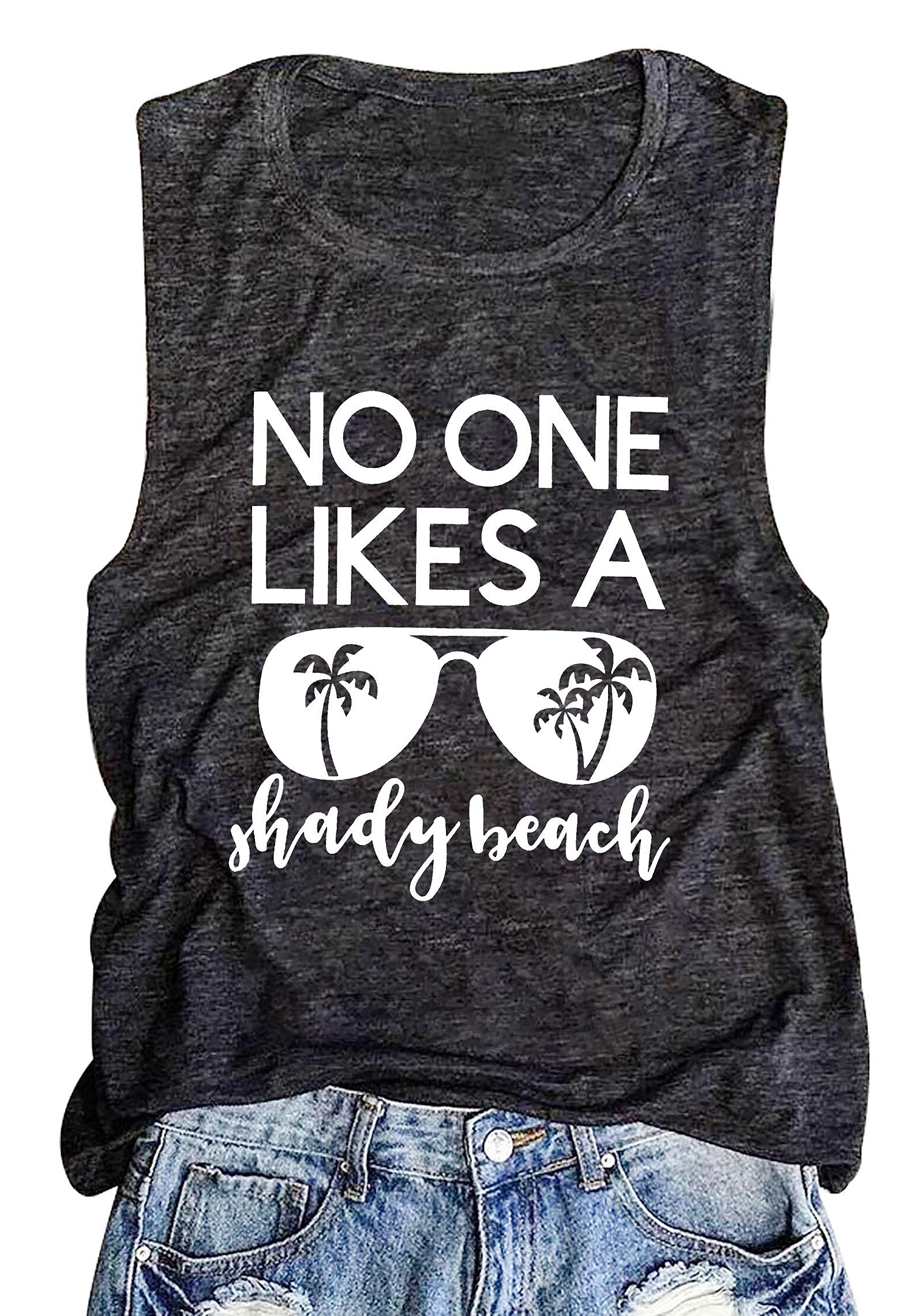 Women's Summer Beach Tank Tops - Sleeveless Graphic Hawaiian Vacation Shirts for Casual Outings and Tropical Getaways