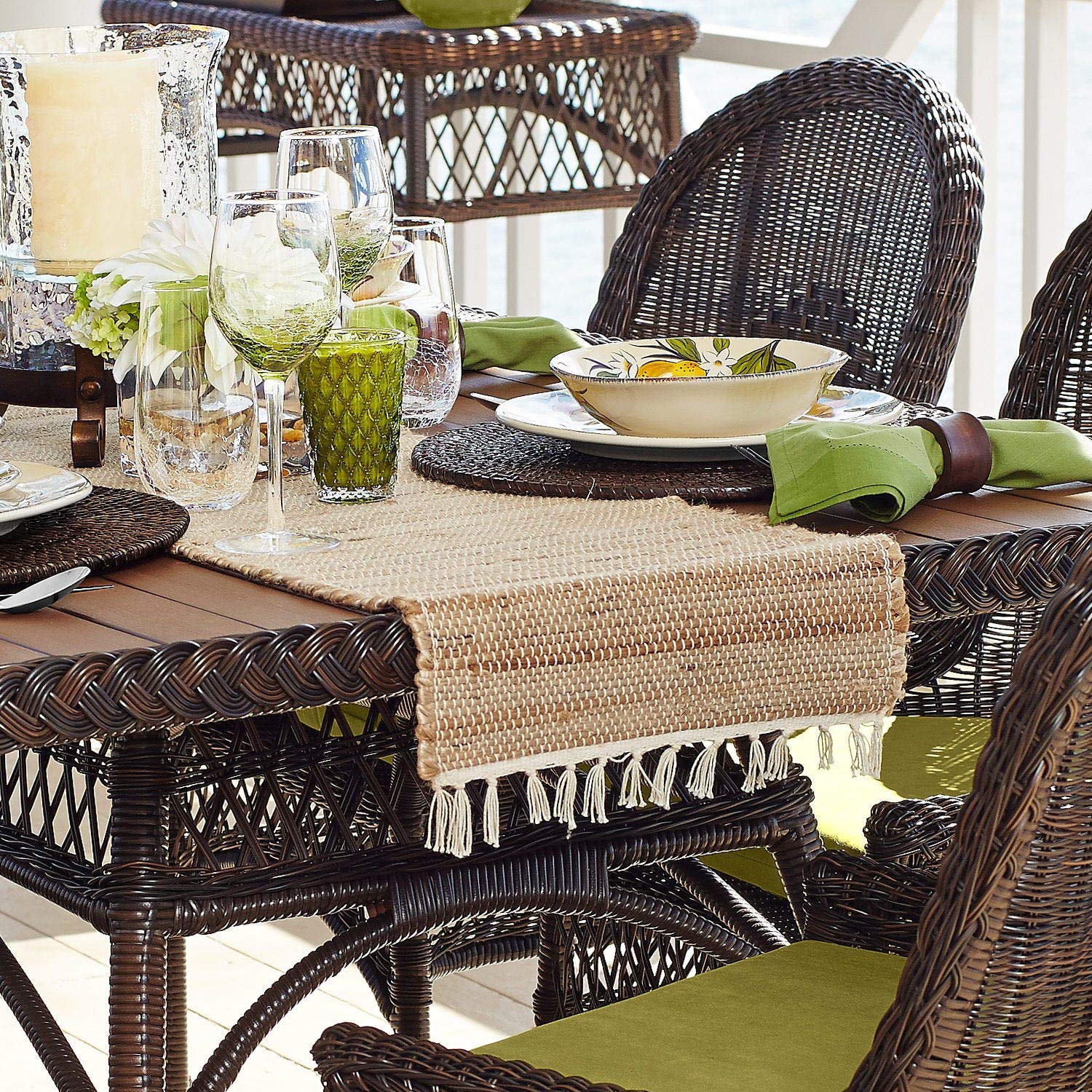 Eco-Friendly Jute Cotton Table Runner 14