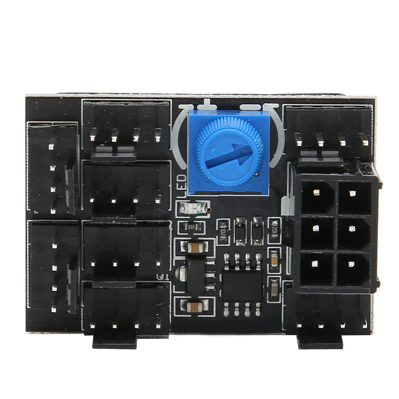 High Power PWM Fan Hub - 10 Port Black PCB Cooling Fan Distributor for Desktop Computer | Easy Installation | Perfect for Gaming PC & Workstation Cooling Systems