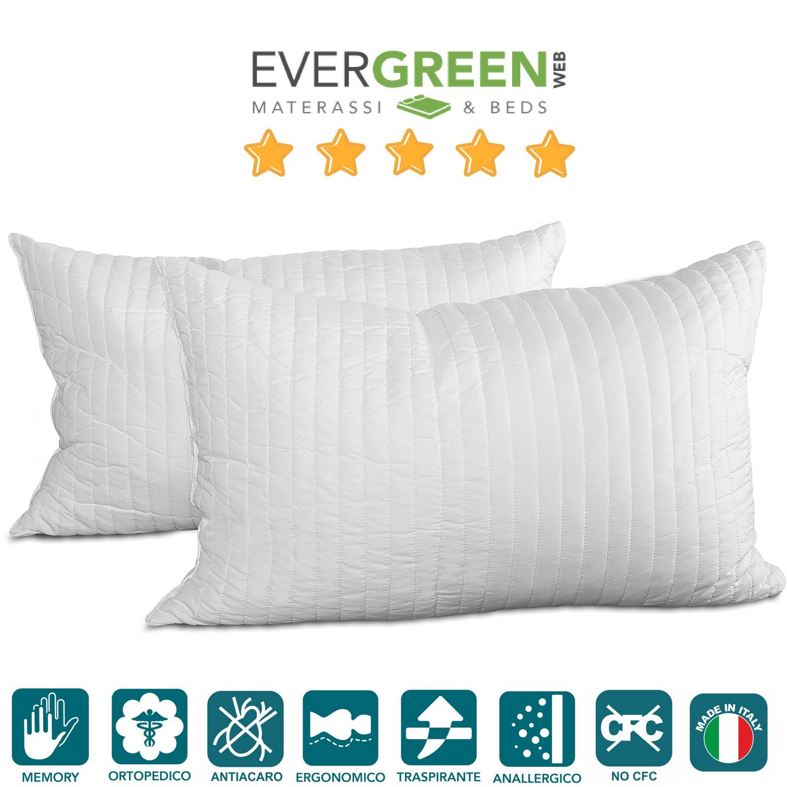 EvergreenWeb Orthopedic Memory Foam Mattress - 24cm Thick, Ergonomic Support for Back Pain Relief | Perfect for Bedrooms, Guest Rooms & Dormitories
