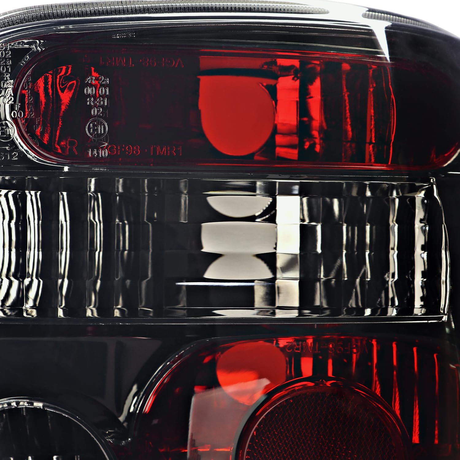 Spec-D Tuning Smoke Lens Tail Lights for 1999-2006 Volkswagen Golf MK4 - Left & Right Pair Assembly - Upgrade Your Car's Style & Visibility for Night Driving & Custom Look