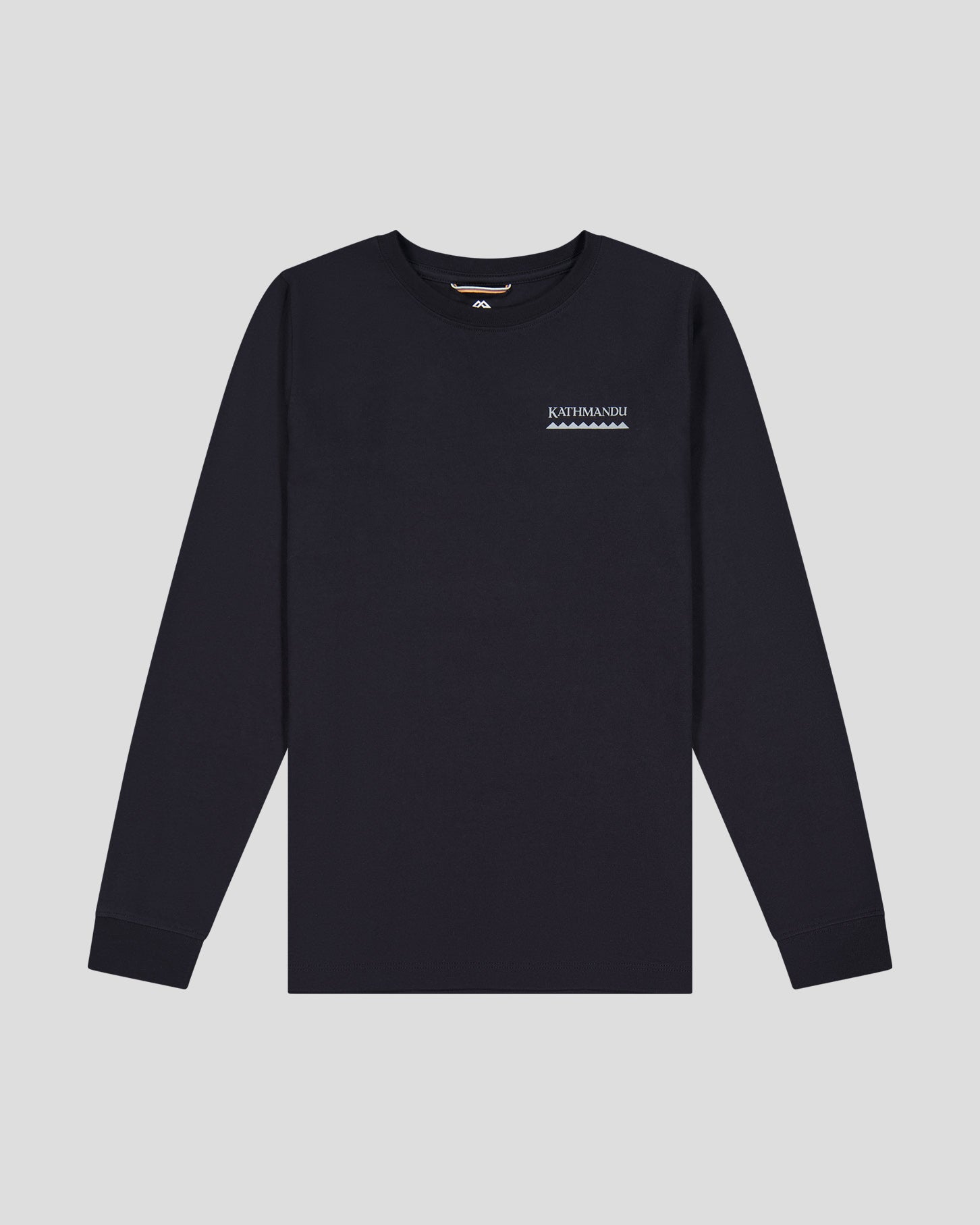 Youth Heritage Organic Cotton Long Sleeve T-Shirt - Black Stingray | Eco-Friendly Kids Casual Wear for School & Play