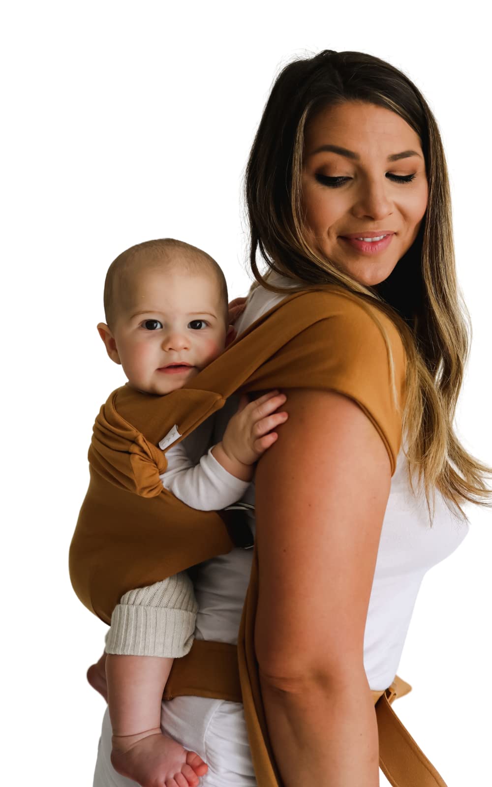 Lalabu Simple Baby Wrap - No-Tie, Comfortable & Easy-to-Use Infant Carrier for 3 Months to 2 Years (Camel) | Perfect for Hands-Free Parenting, Errands & Bonding Time