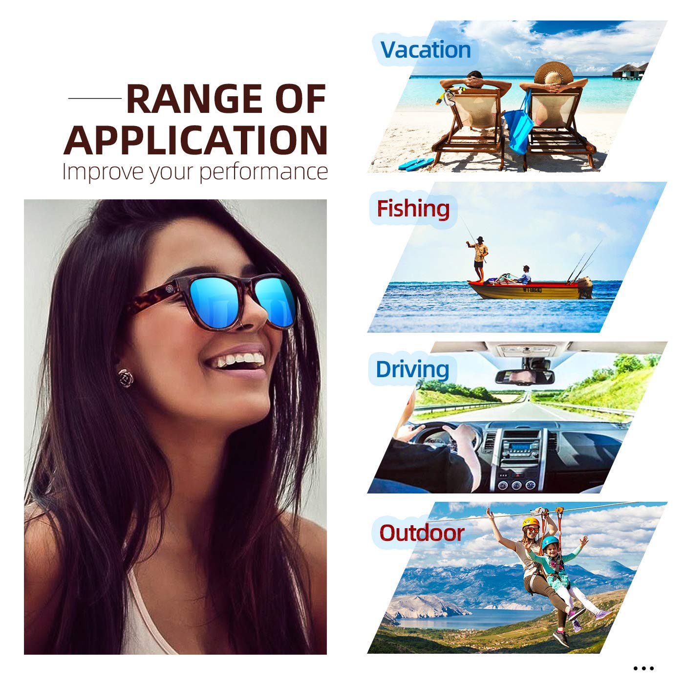 COLOSSEIN Women's Classic Square Sunglasses - UV400 Mirrored Lenses for Sun Protection - Stylish Beach, Vacation & Driving Shades - Perfect for Outdoor Activities, Summer Fashion & Travel Accessories