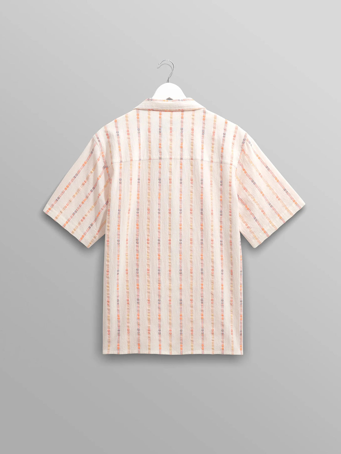 Didcot Shirt for Men - Ecru & Orange Striped Casual Button Down Shirt | Breathable Cotton, Relaxed Fit | Perfect for Office, Date Night & Summer Outings