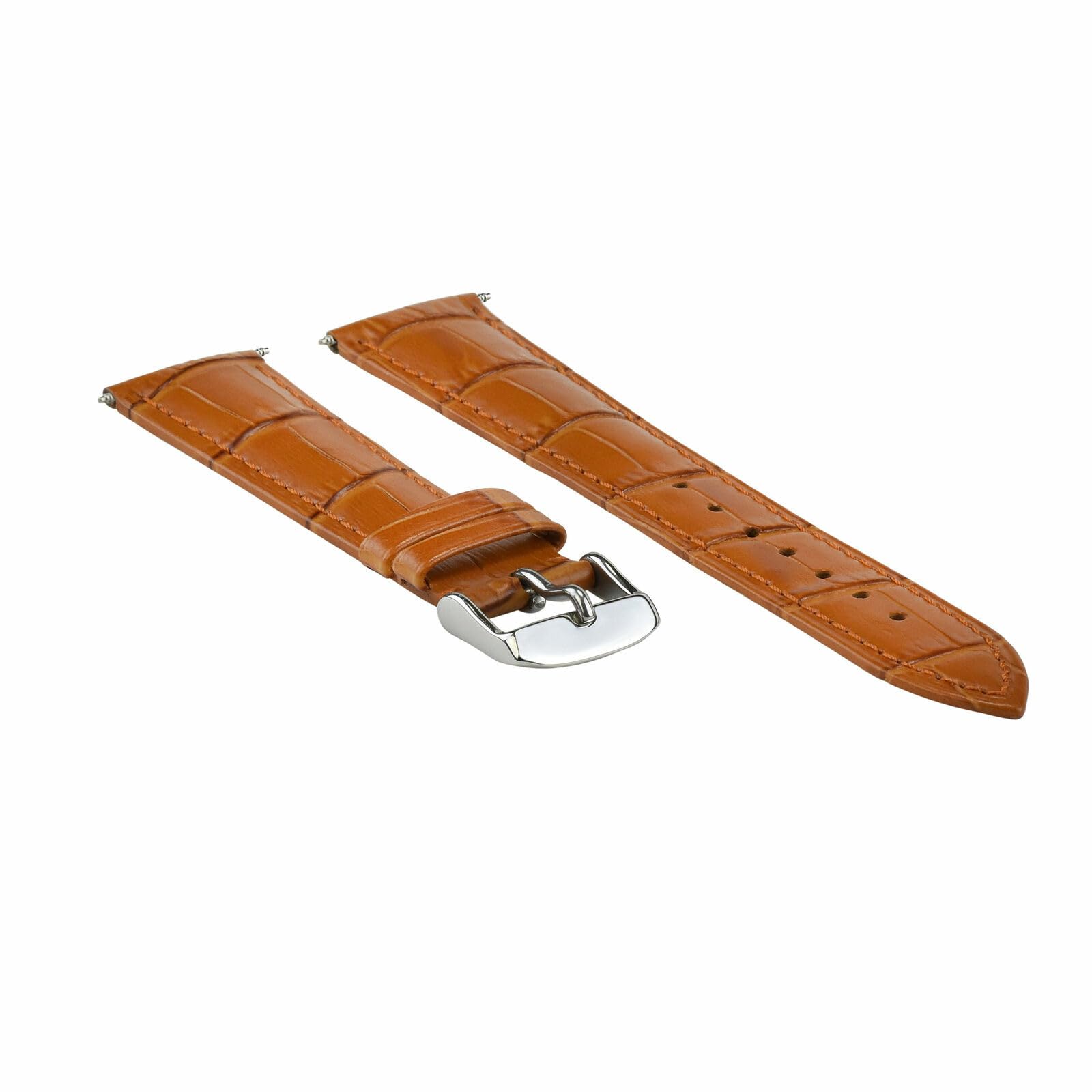 20mm Patek Philippe Leather Watch Band - Red Long for Luxury Watches