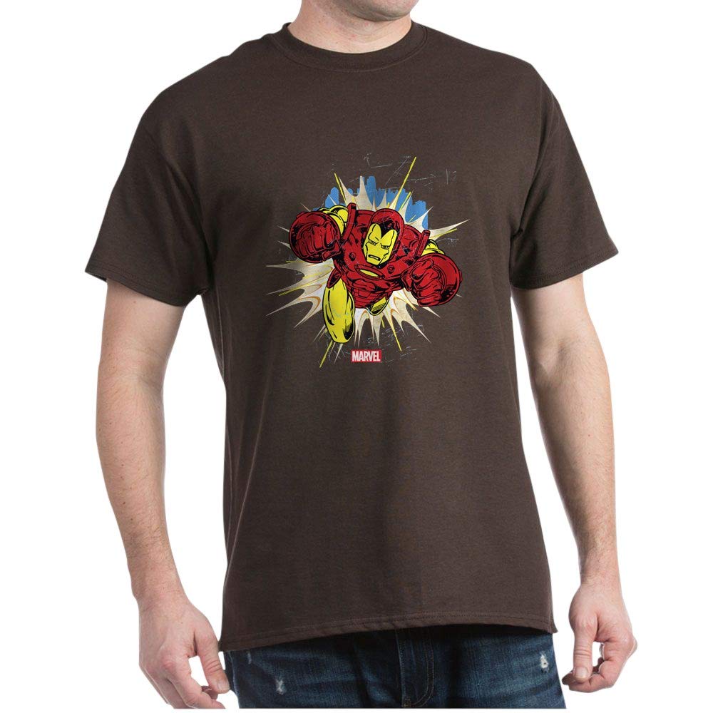 Grunge Iron Man Dark Graphic T-Shirt for Men - Cool Superhero Tee for Casual Wear, Cosplay, and Comic Con Events