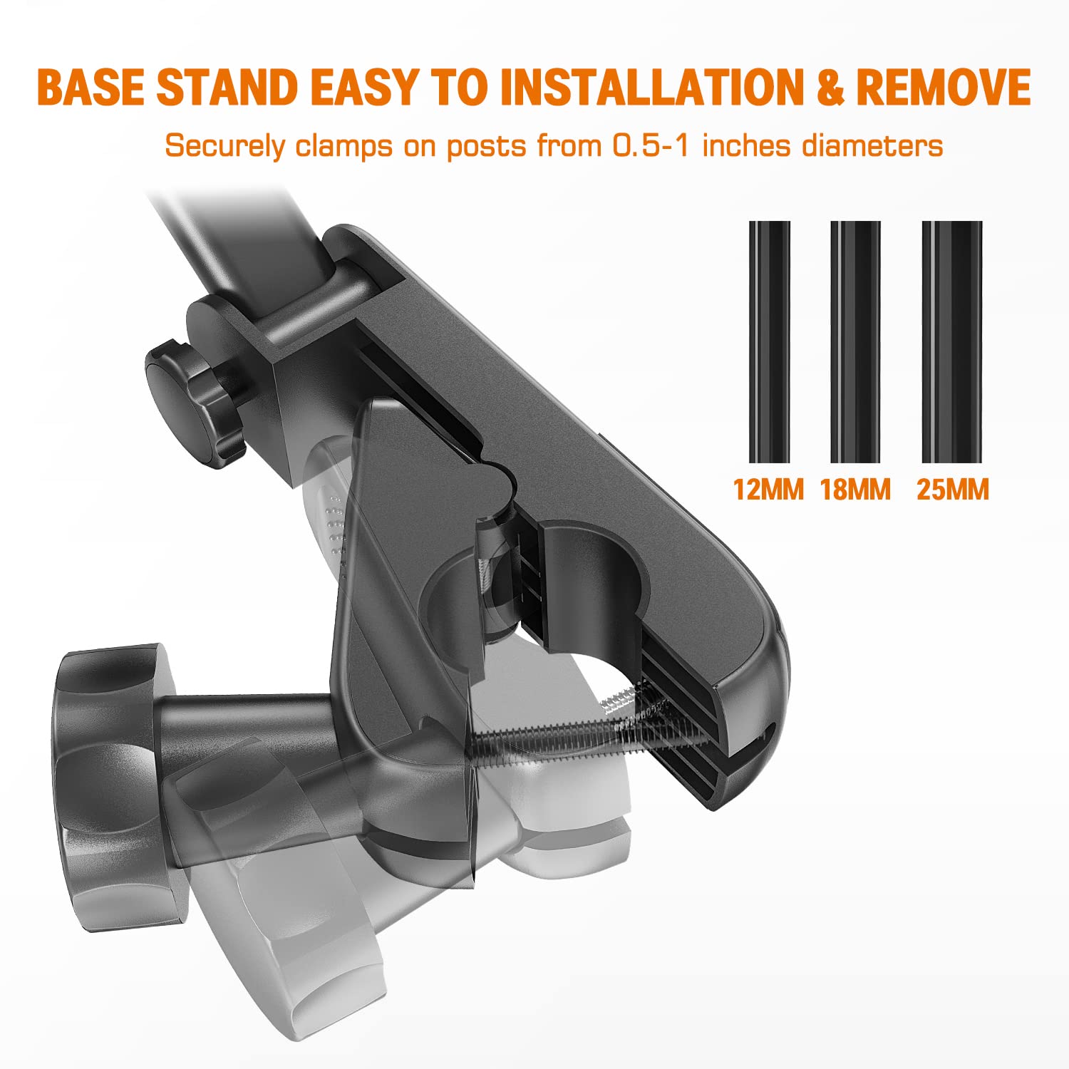 Universal Tablet Holder for Microphone Stand - Adjustable iPad & Smartphone Mount for Musicians (Fits 4.7