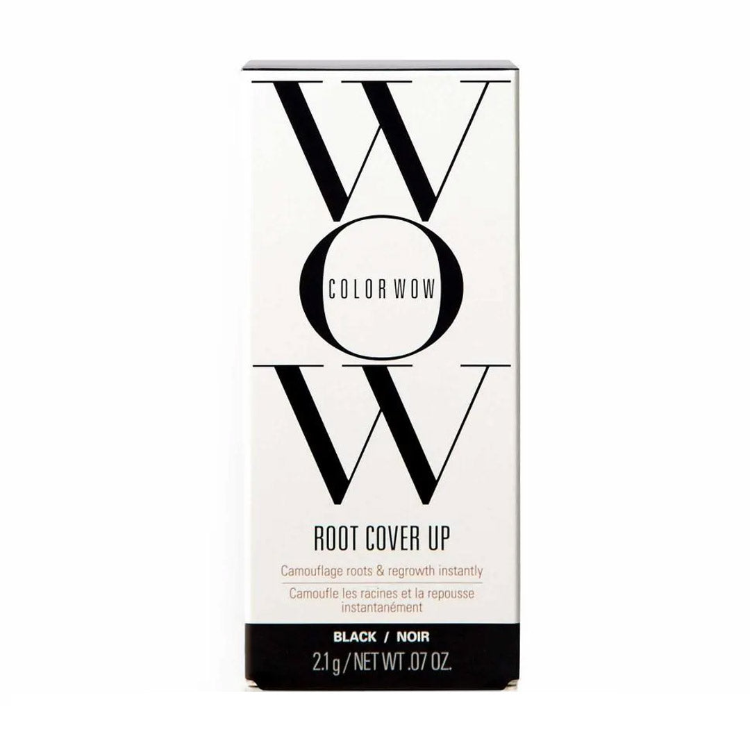 Color WOW Mineral Powder Root Cover Up - Black 2.1g | Instant Gray Hair Concealer | Quick Touch-Up for Roots Between Salon Visits | Perfect for Travel, Work & Special Events