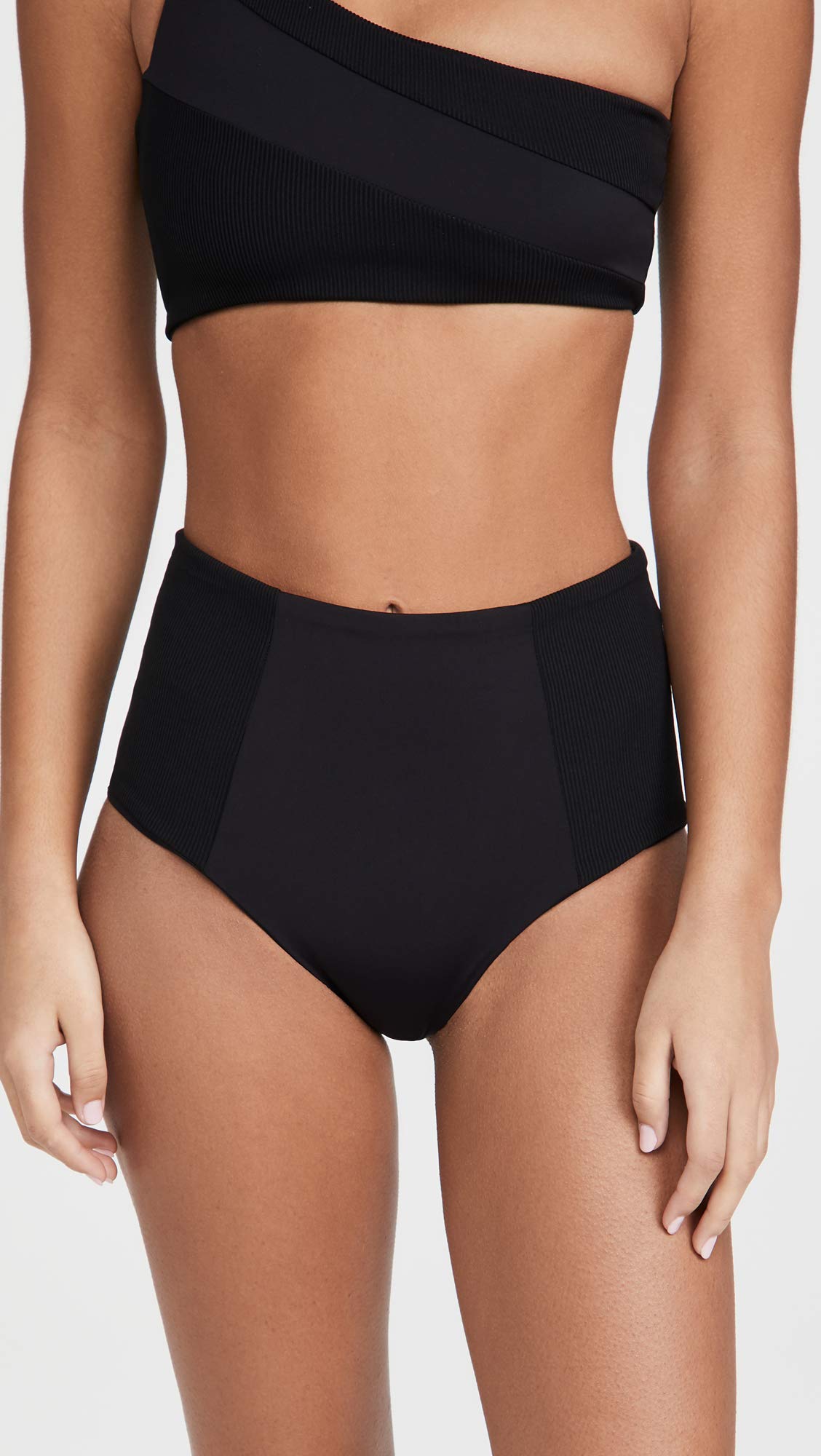 L*Space Jackie High Waist Bikini Bottoms - Black - Medium | Sexy Swimwear for Beach, Pool & Vacation