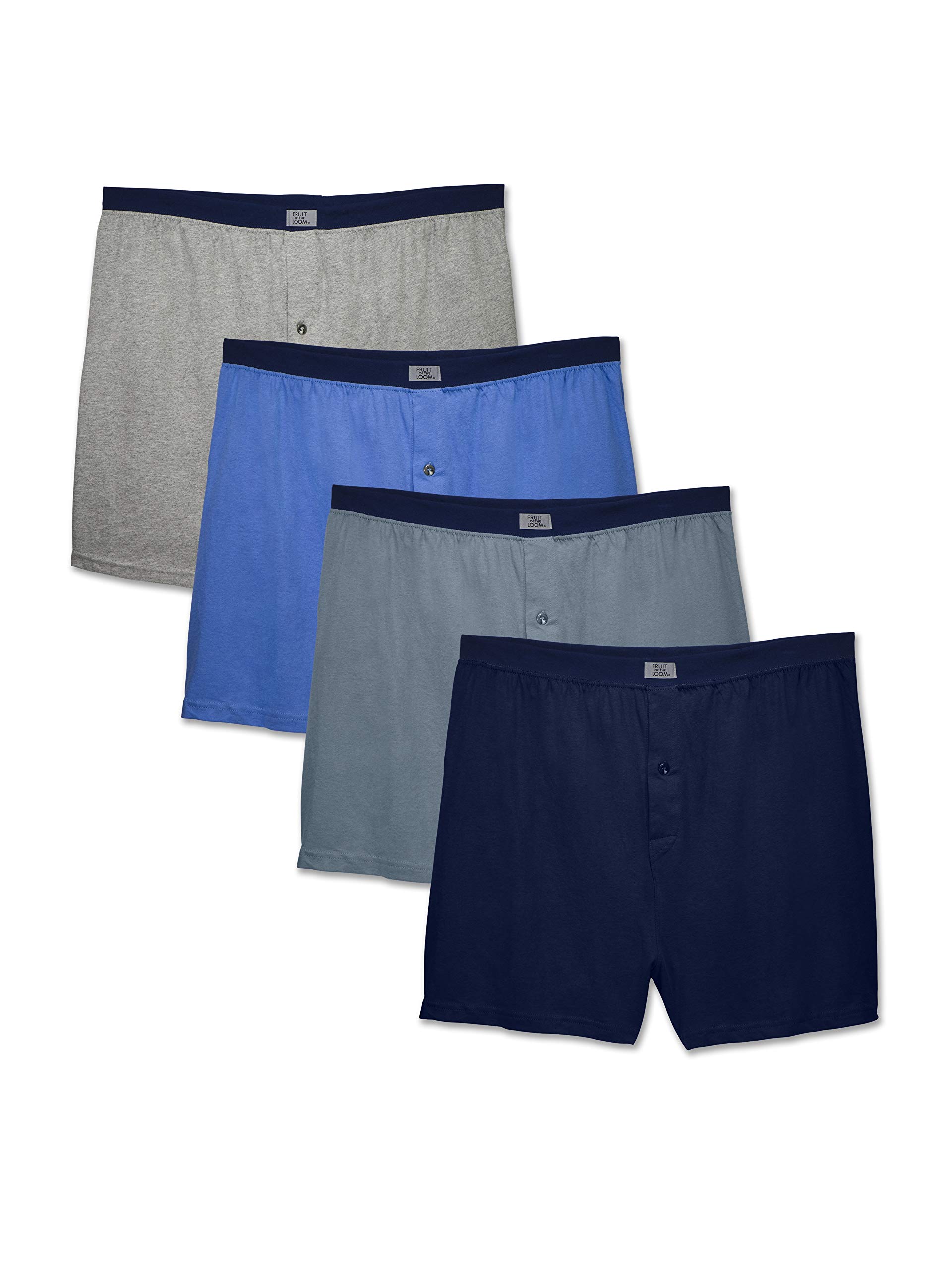Fruit of the Loom Men's Cotton Boxer Briefs Multipack - Soft Breathable Underwear for Everyday Comfort & Active Lifestyle