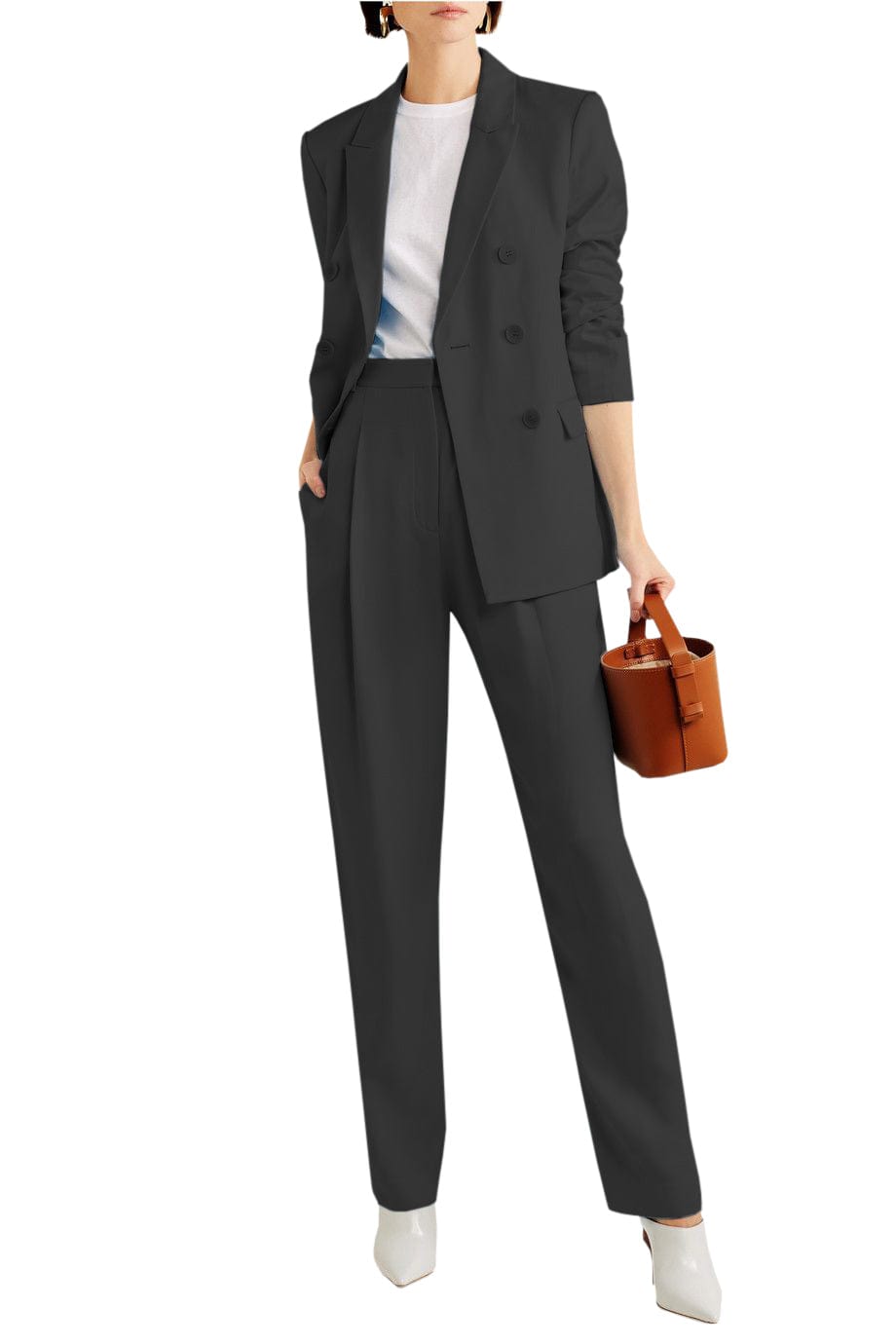 2-Piece Double Breasted Peak Lapel Slim Fit Women's Suit Set (Blazer & Pants) - Elegant Office Wear, Business Attire & Formal Events