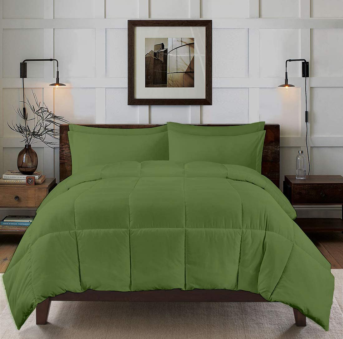 Luxury Goose Down Comforter Set - 500 GSM All-Season King Size Duvet Insert (118