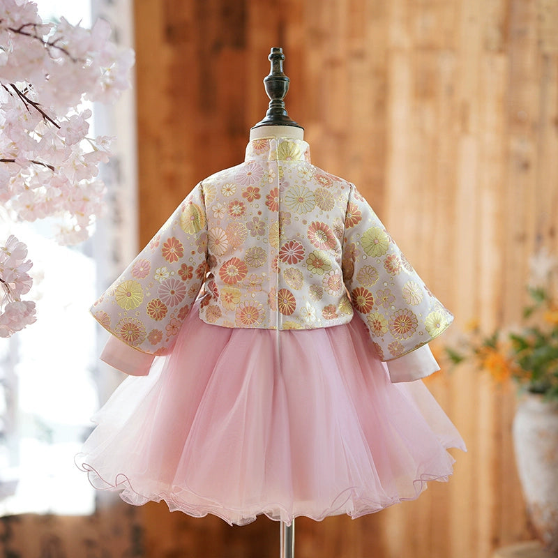 Chinese New Year Cheongsam Dress for Girls - Traditional Kids' Party Outfit for Festivals, Birthday Celebrations & Cultural Events