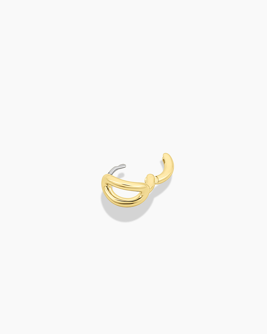 Alphabet Single Huggie Earrings - Gold Plated Initial Letter Studs for Women - Perfect for Everyday Wear, Gifts & Special Occasions