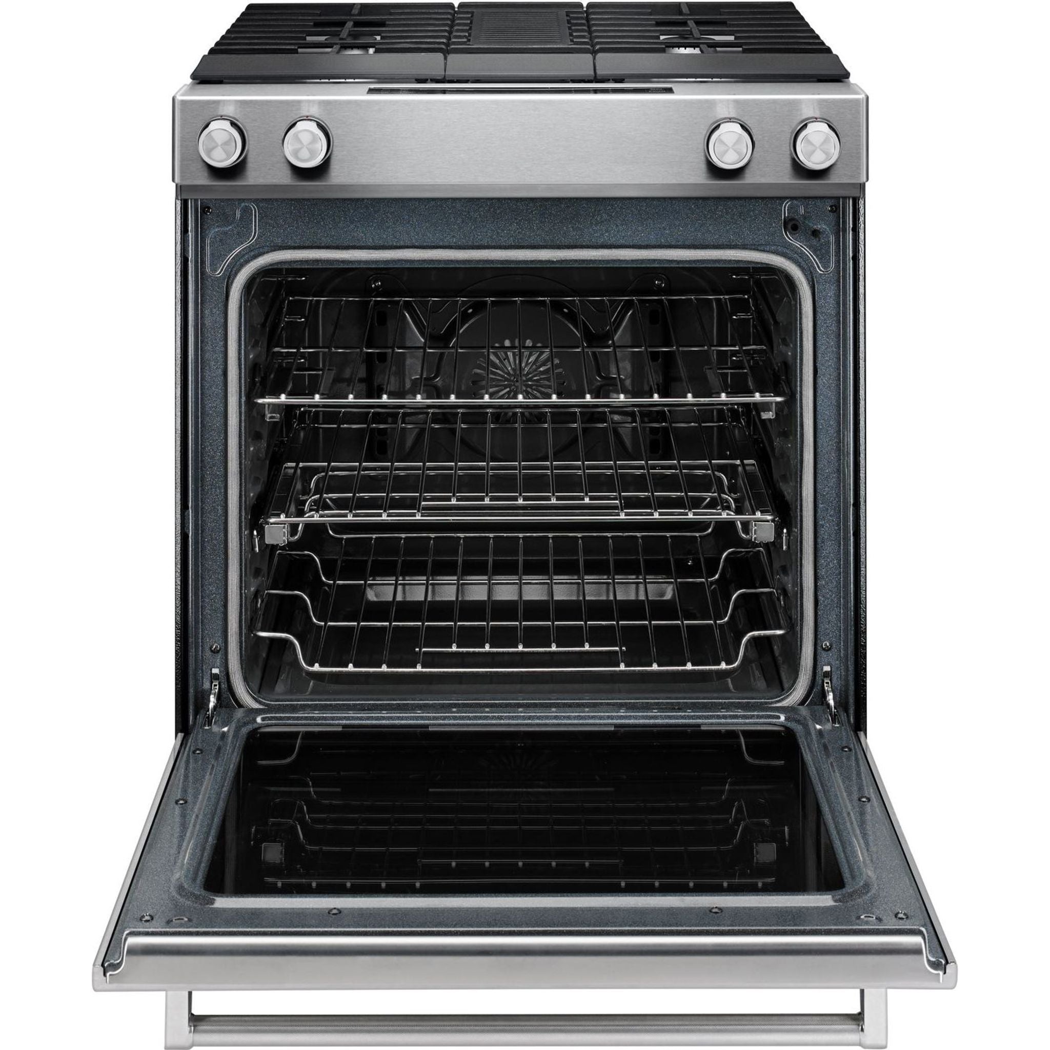 KitchenAid KSDG950ESS 30-Inch Slide-In Dual Fuel Range - Stainless Steel Gas Stove & Electric Oven for Professional Cooking & Baking at Home