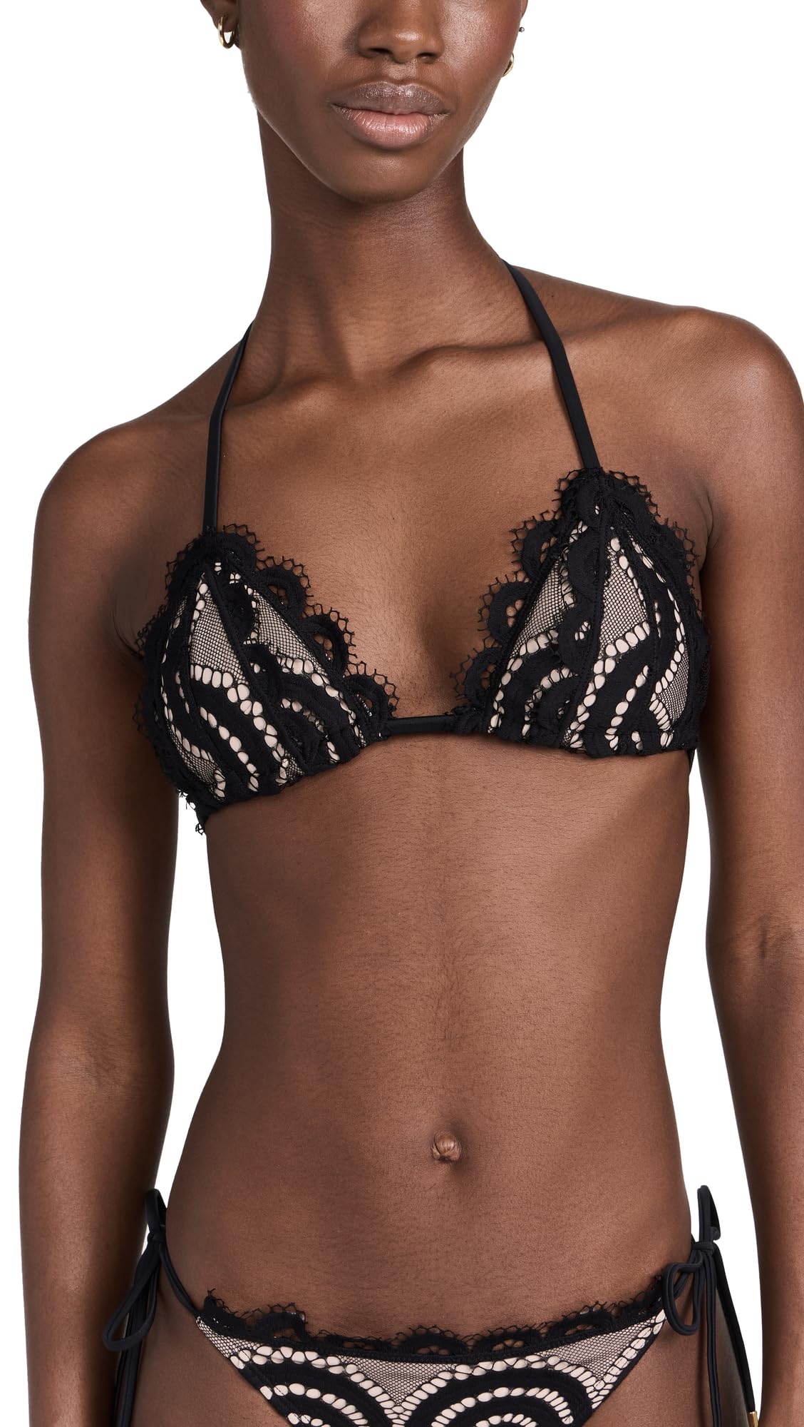 PQ Swim Women's Lace Triangle Bikini Top - Sexy Adjustable Swimwear for Beach, Pool & Vacation | Summer Fashion Bikini Top with Comfortable Fit & Stylish Design