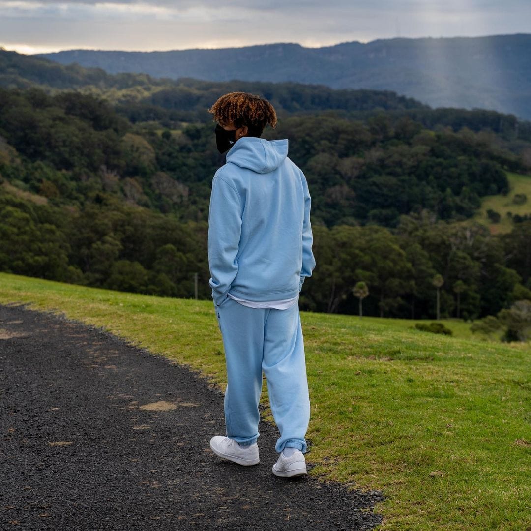 **INSPORT Unisex Alaska Powder Blue Elastic Leg Track Pants - Comfortable & Stylish Workout Pants for Men & Women - Perfect for Running, Gym, Yoga & Casual Wear**