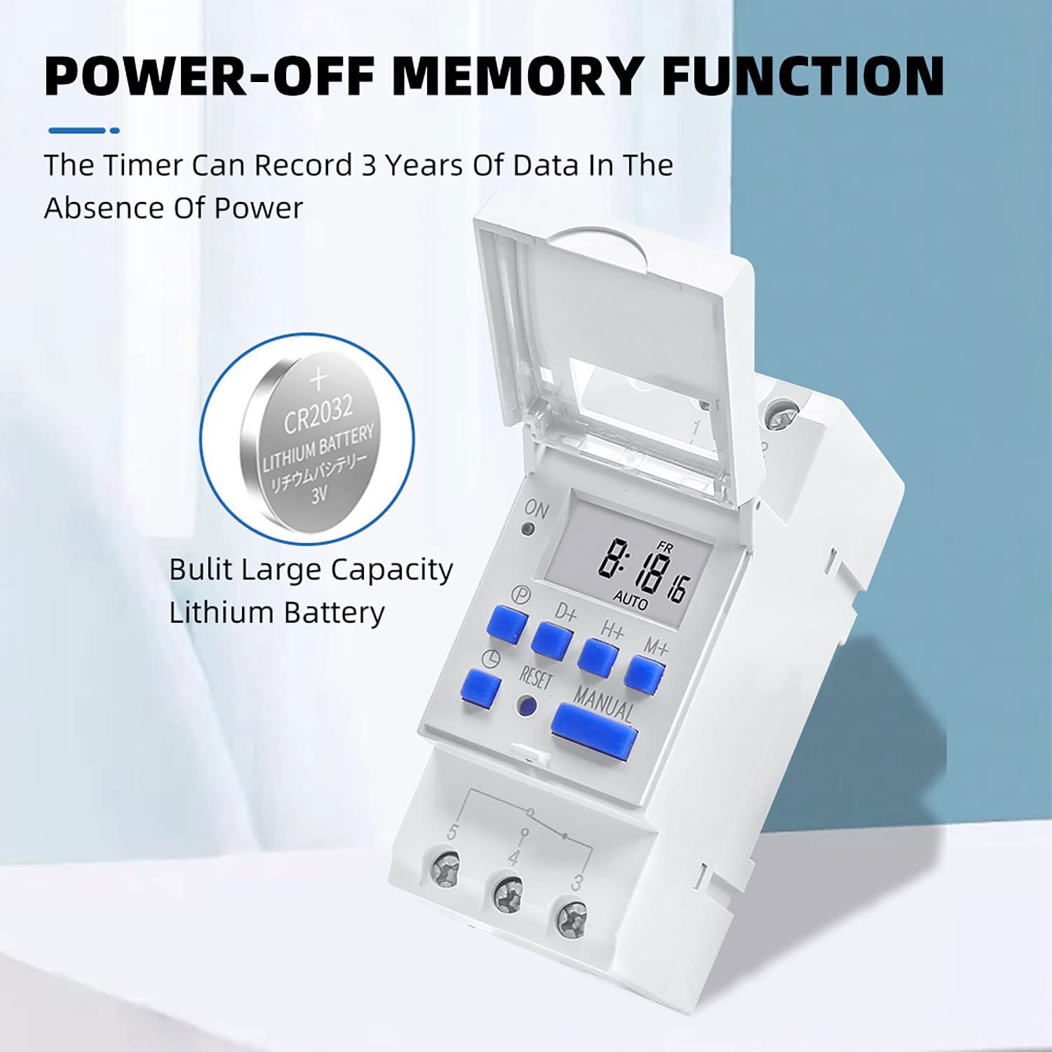 THC15A & THC30A Digital LCD Electronic Relay Timer - 7-Day Programmable DIN Rail Timer Switch, 230VAC - Perfect for Home Automation, HVAC Systems & Industrial Control