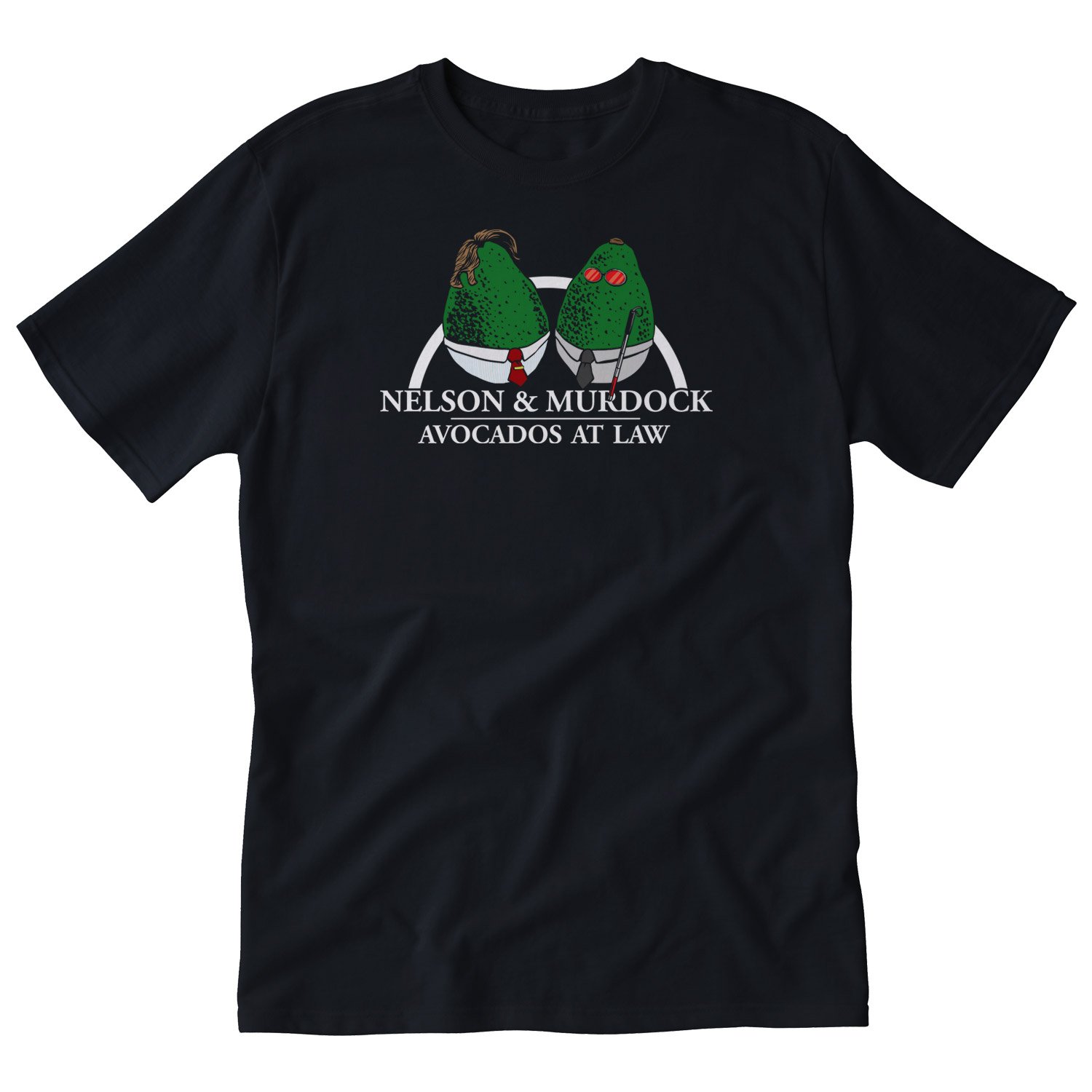 Nelson & Murdock Avocados at Law Funny Adult T-Shirt - Perfect for Fans of Daredevil TV Show & Marvel Comics Gifts